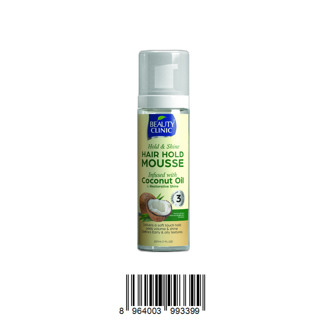 Beauty Clinic Hair & Hold Mousse – Coconut Oil