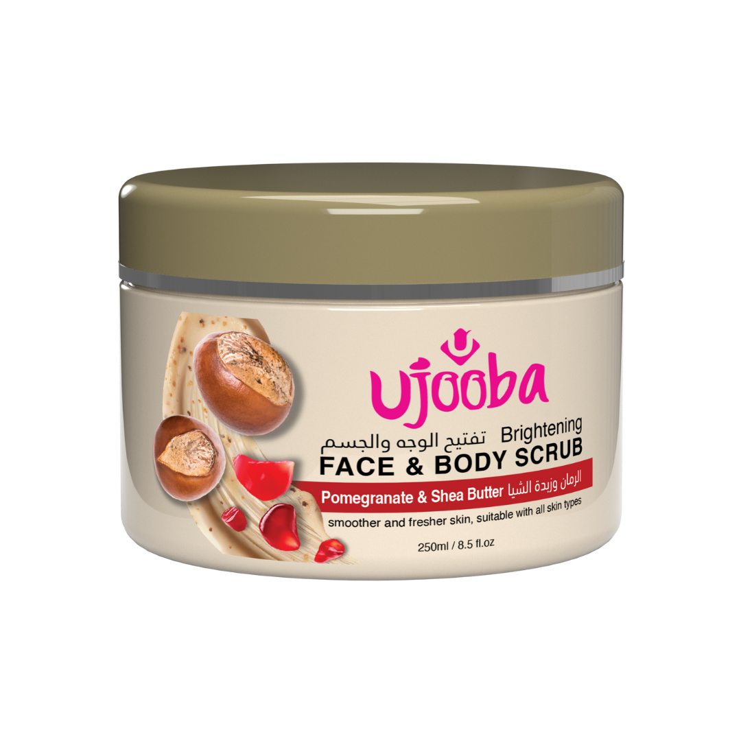 UJOOBA-POMEGRANATE & SHEA BUTTER-FACE AND BODY SCRUBS