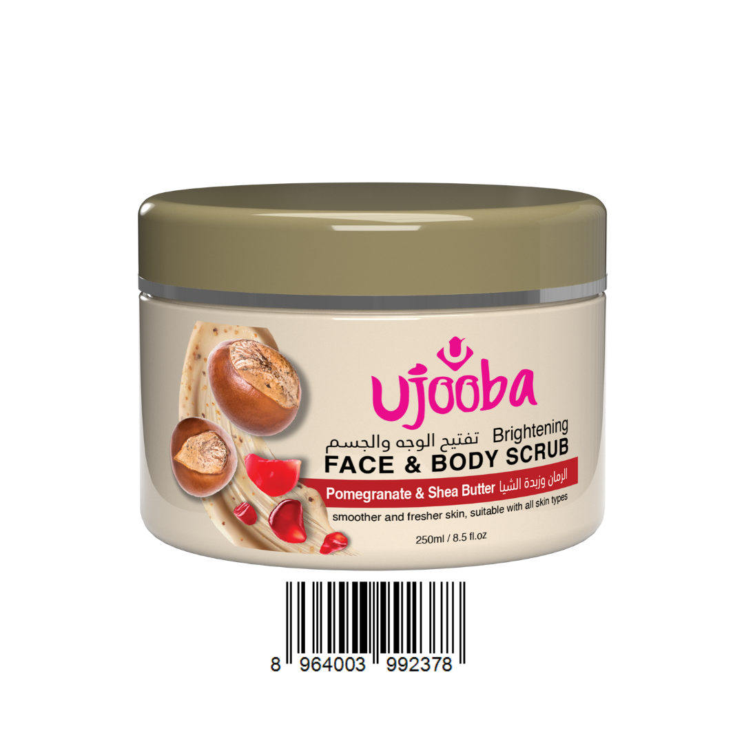 UJOOBA-POMEGRANATE & SHEA BUTTER-FACE AND BODY SCRUBS