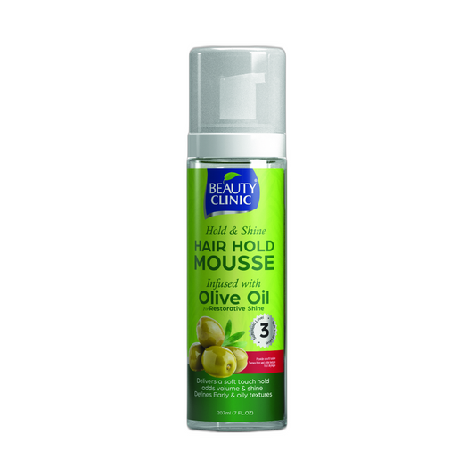 Beauty Clinic Hair & Hold Mousse – Olive Oil