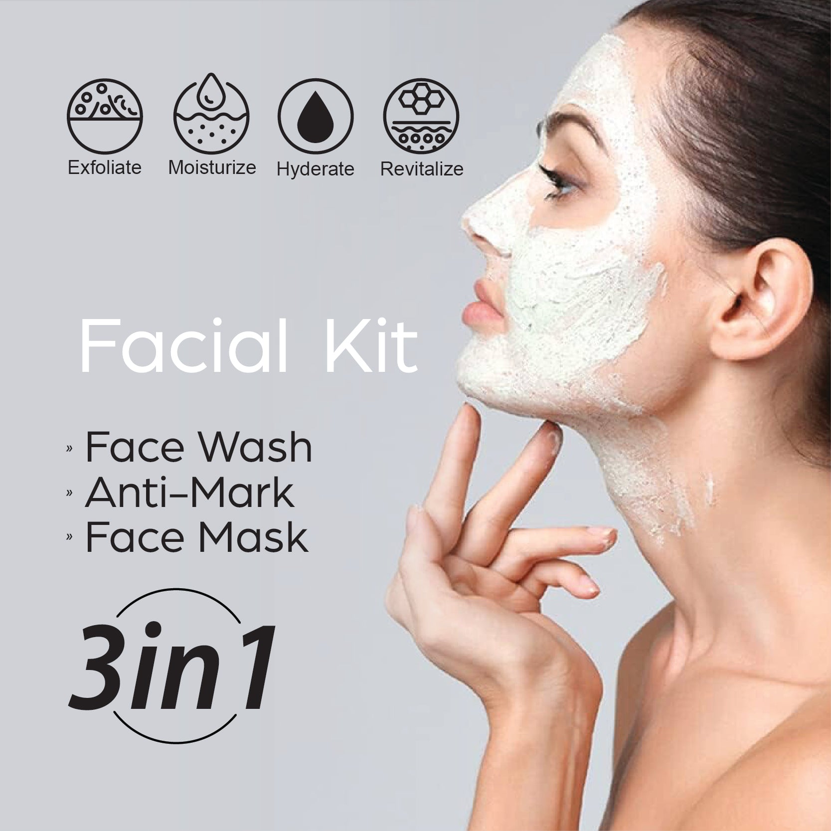 FACIAL KIT SCRUB 3 in 1