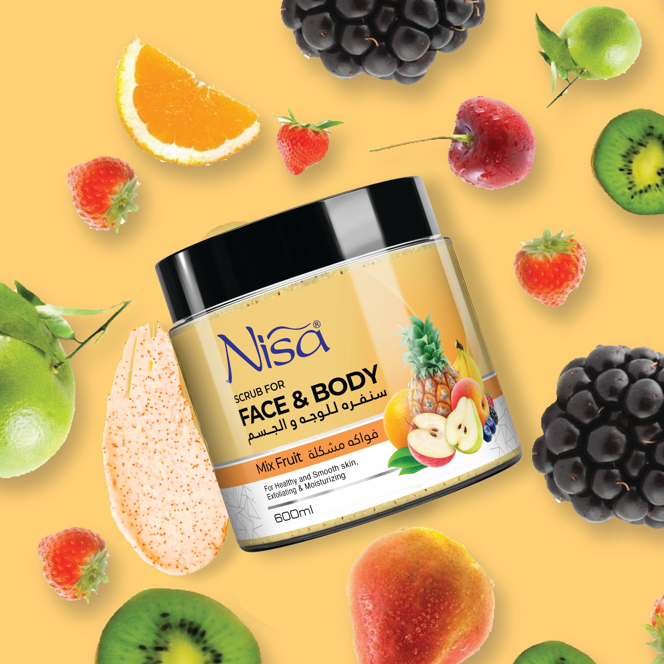 NISA - FACE AND BODY SCRUB - MIX FRUIT