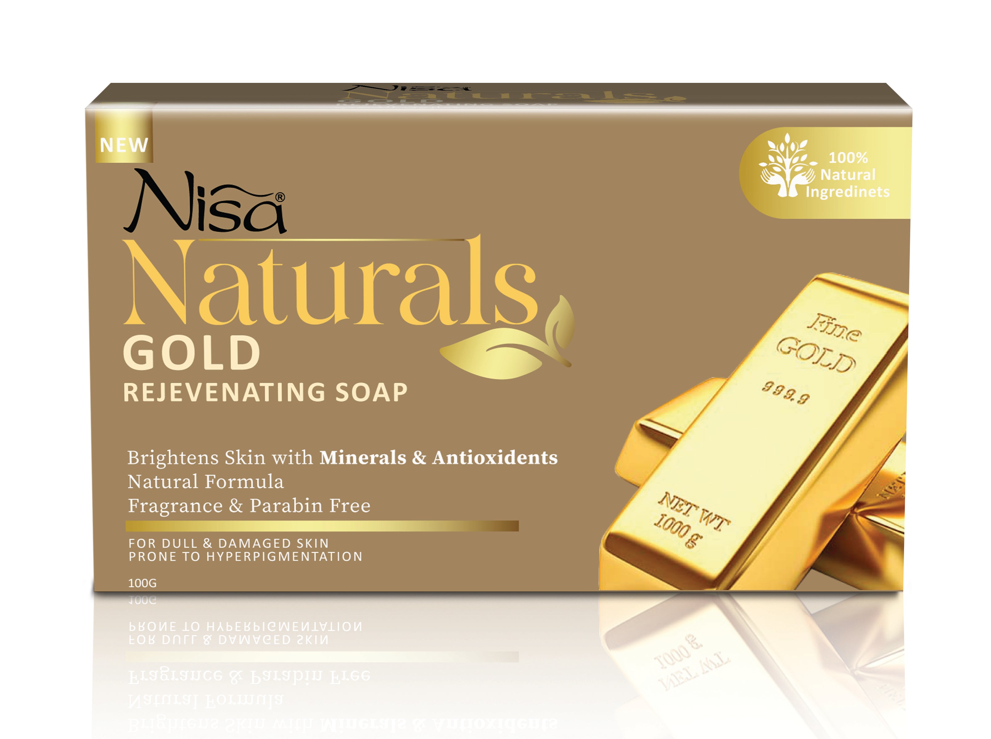 NISA NATURALS - GOLD REJEVENATING SOAP