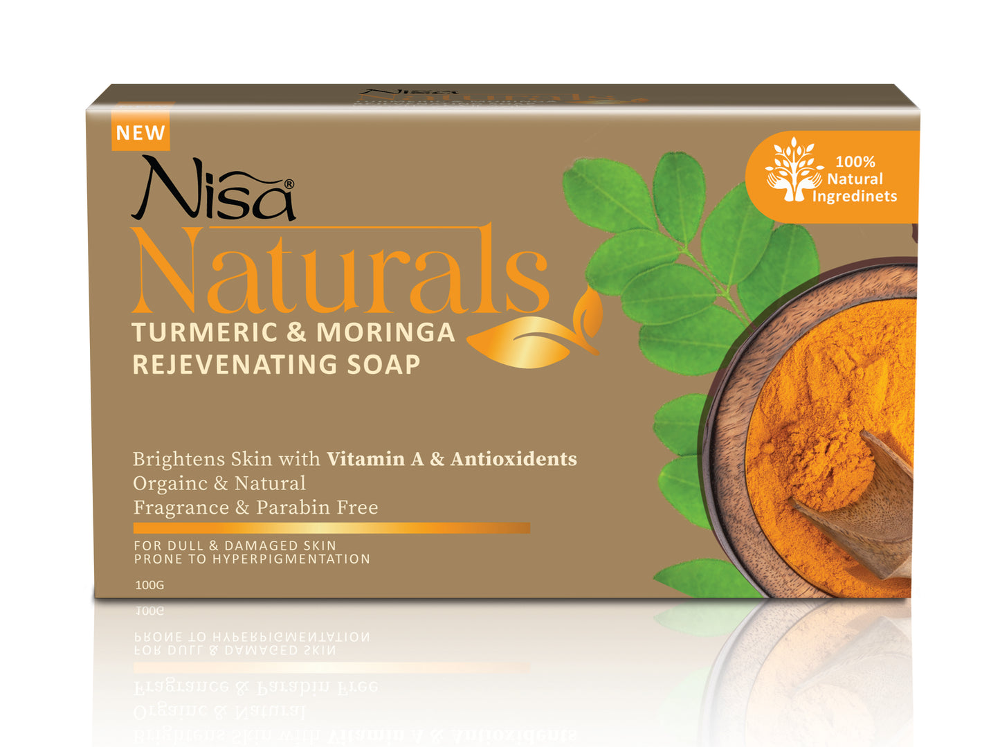 NISA NATURALS - TURMERIC AND MORINGA REJEVENATING SOAP