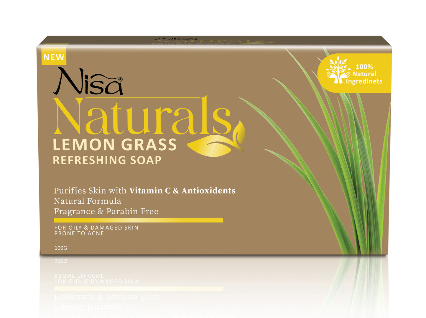 NISA NATURALS - LEMON GRASS REFRESHING SOAP