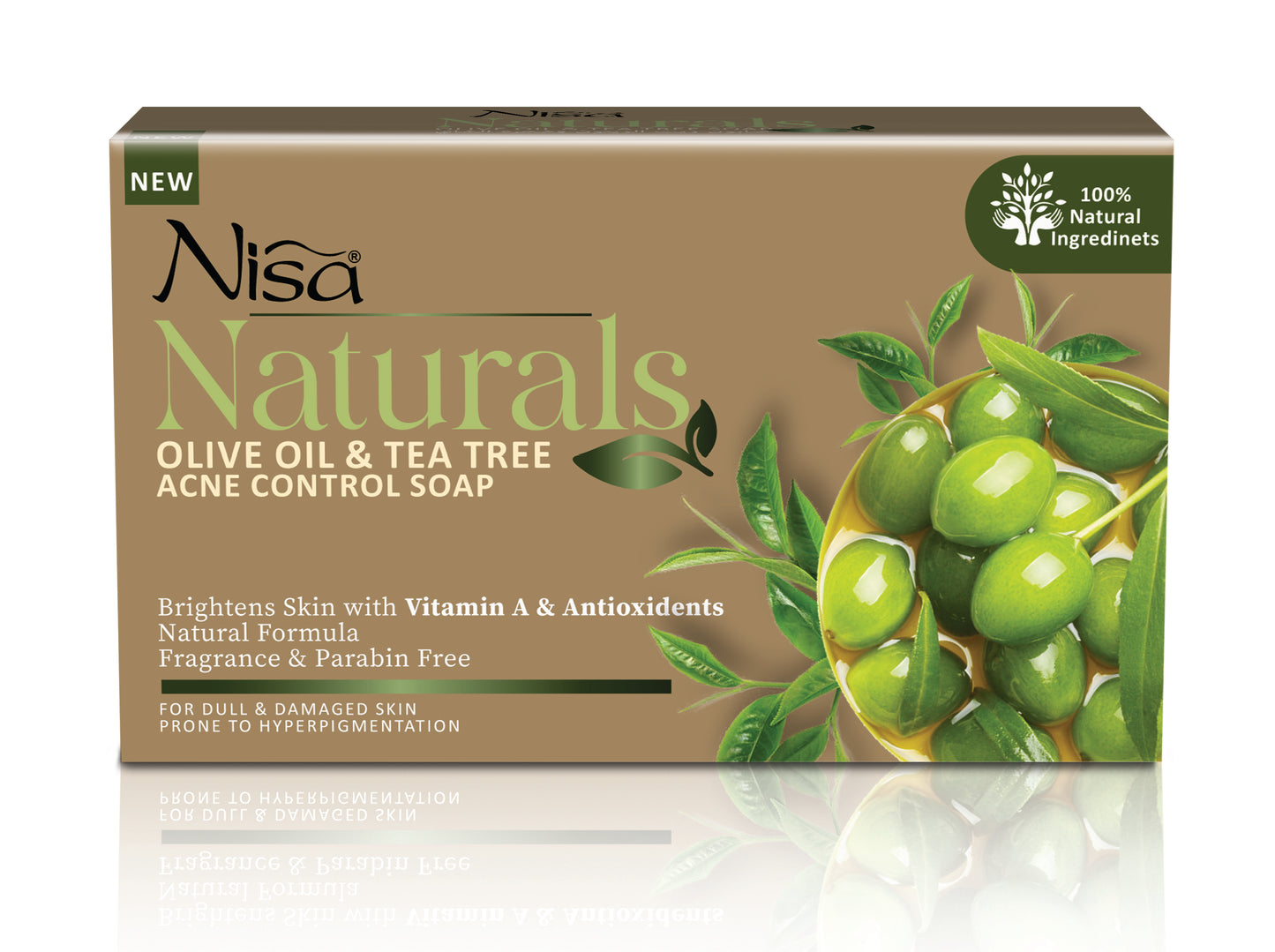 NISA NATURALS - OLIVE OIL AND TEA TREE ACNE CONTROL SOAP