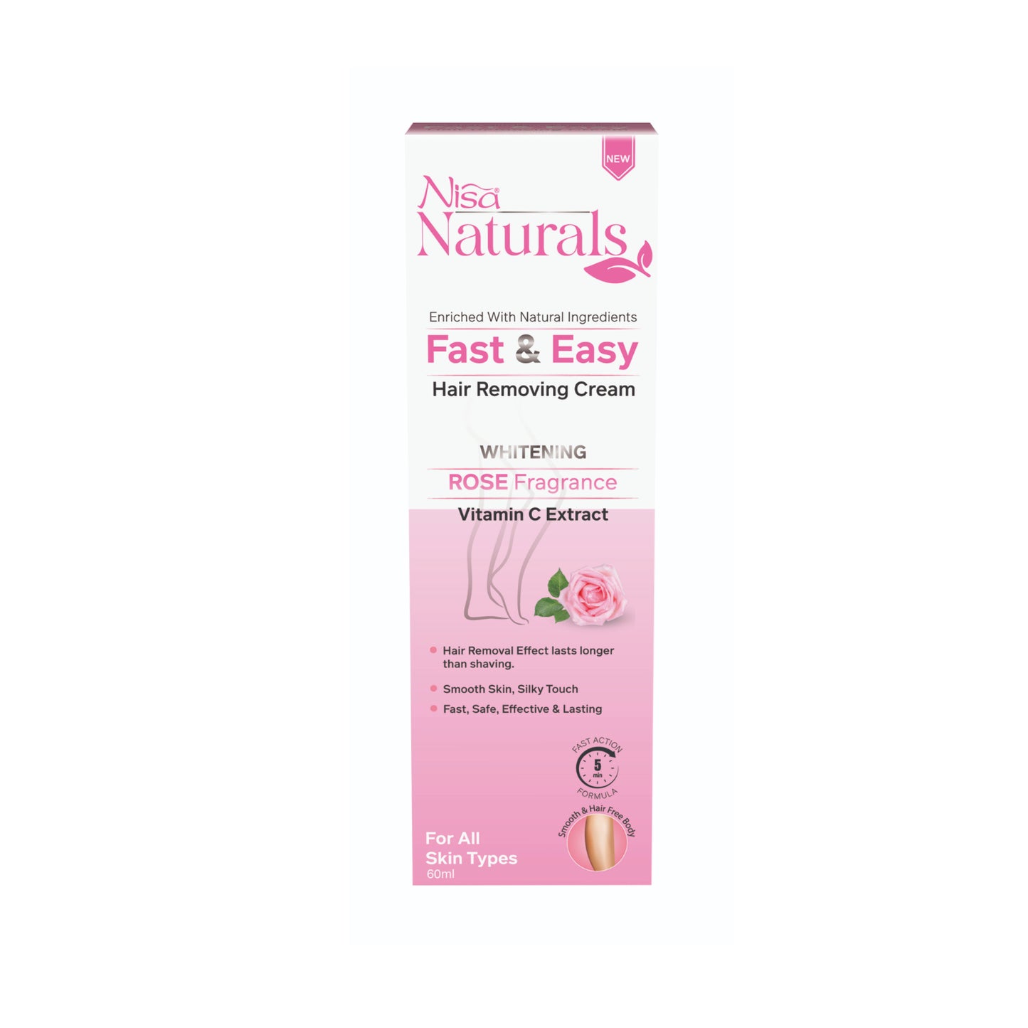 NISA NATURALS - HAIR REMOVAL CREAM - ROSE