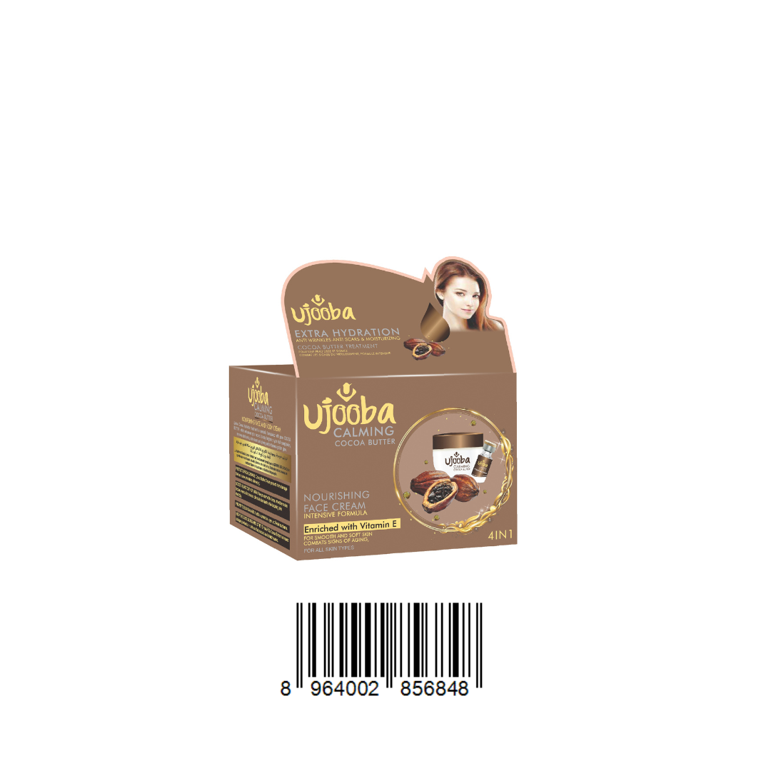 UJOOBA - FACE AND BODY- CALMING COCOA BUTTER - 4 in 1 CREAM -